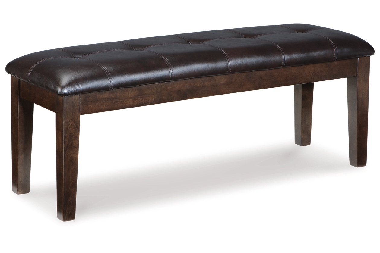 Haddigan Dark Brown Dining Table with 4 Chairs and Bench from Ashley - Luna Furniture