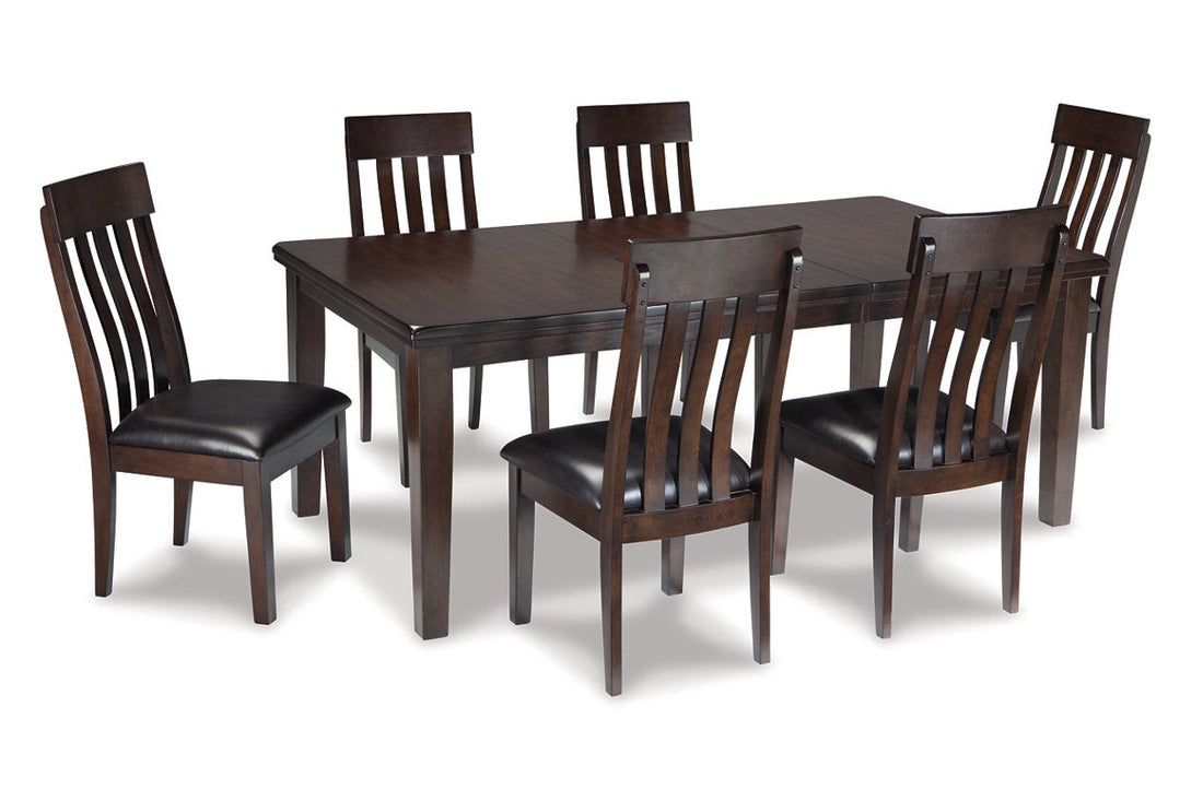 Haddigan Dark Brown Dining Table and 6 Chairs from Ashley - Luna Furniture