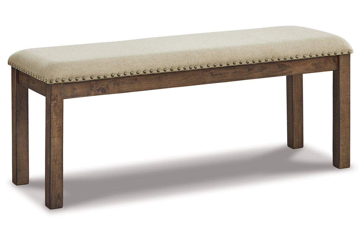 Moriville Beige Dining Table and 4 Chairs and Bench - Ashley - Luna Furniture