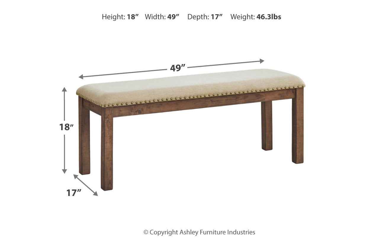Moriville Beige Dining Table and 4 Chairs and Bench - Ashley - Luna Furniture