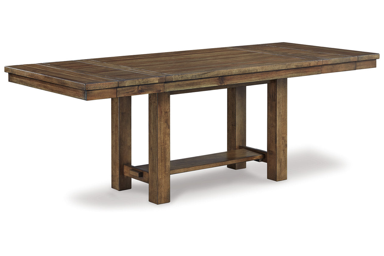 Moriville Beige Dining Table and 4 Chairs and Bench - Ashley - Luna Furniture