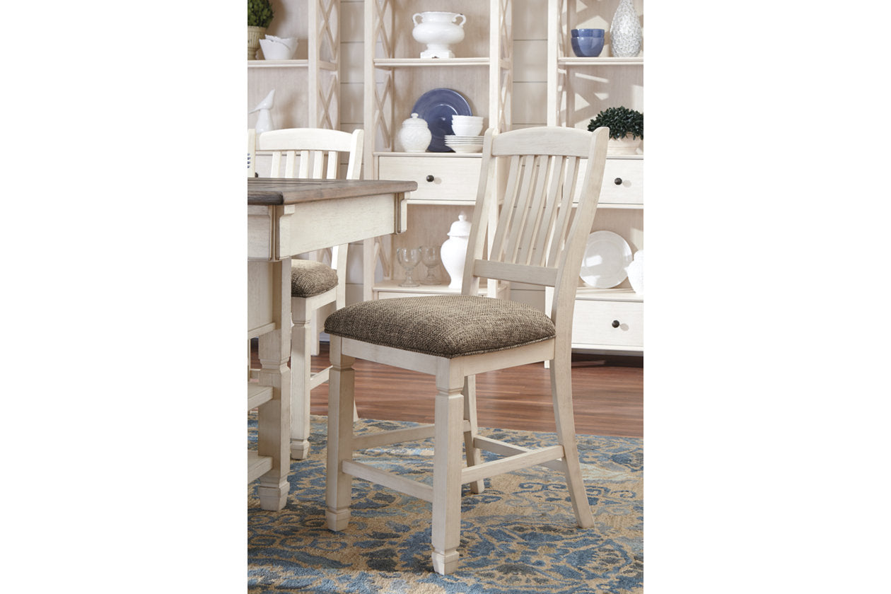 Bolanburg Two-tone Counter Height Dining Table with 6 Barstools - Ashley - Luna Furniture