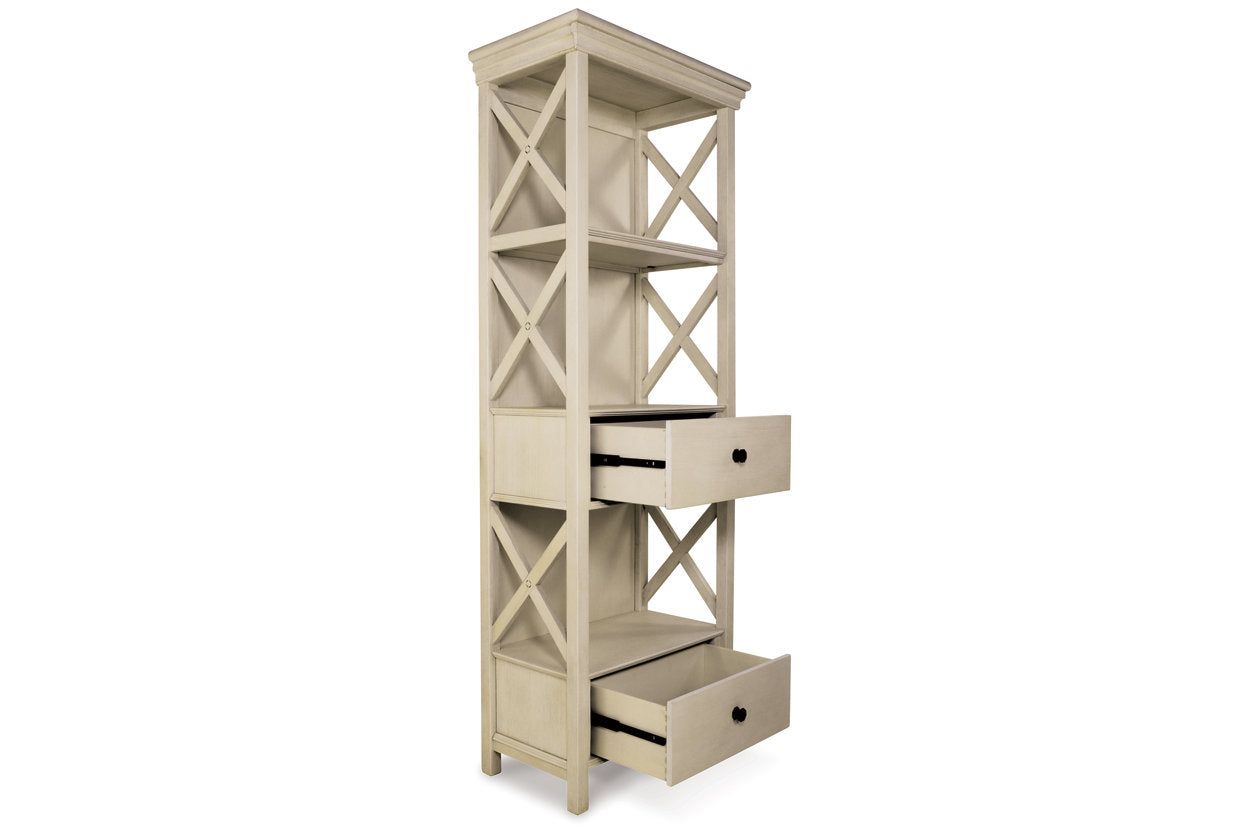 Bolanburg Two-tone Counter Height Table with 6 Barstools, Server and Display Cabinet - Ashley - Luna Furniture