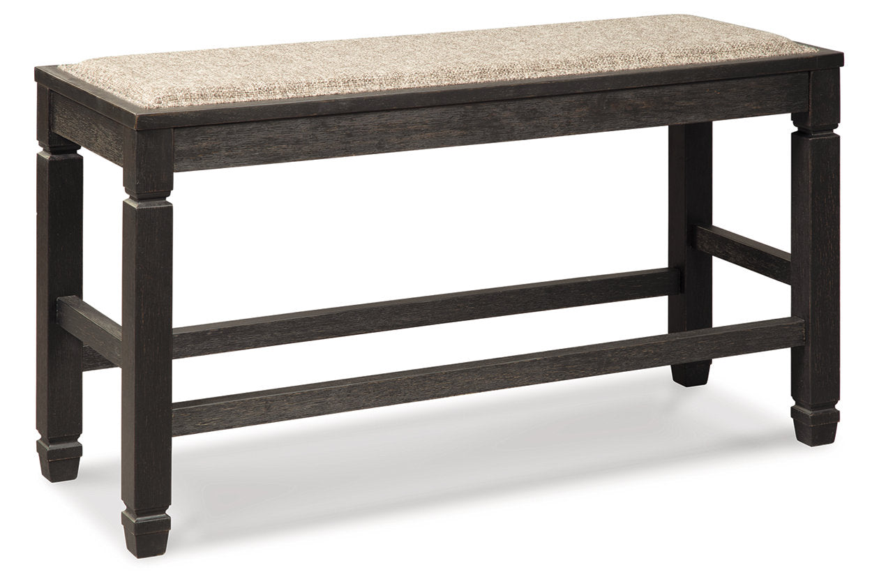 Tyler Creek Black/Gray Counter Height Dining Table and 4 Barstools and Bench from Ashley - Luna Furniture
