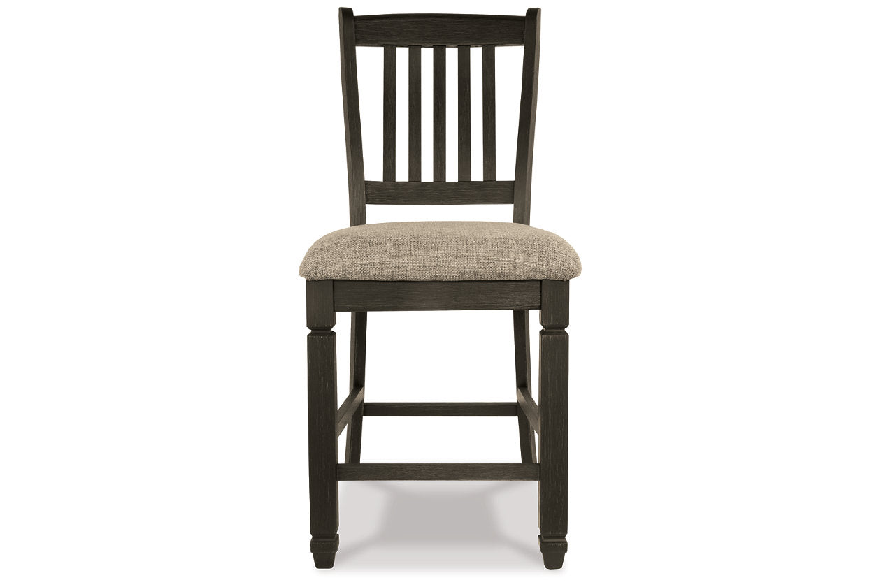 Tyler Creek Black/Grayish Brown Counter Height Dining Table and 4 Barstools with Server from Ashley - Luna Furniture