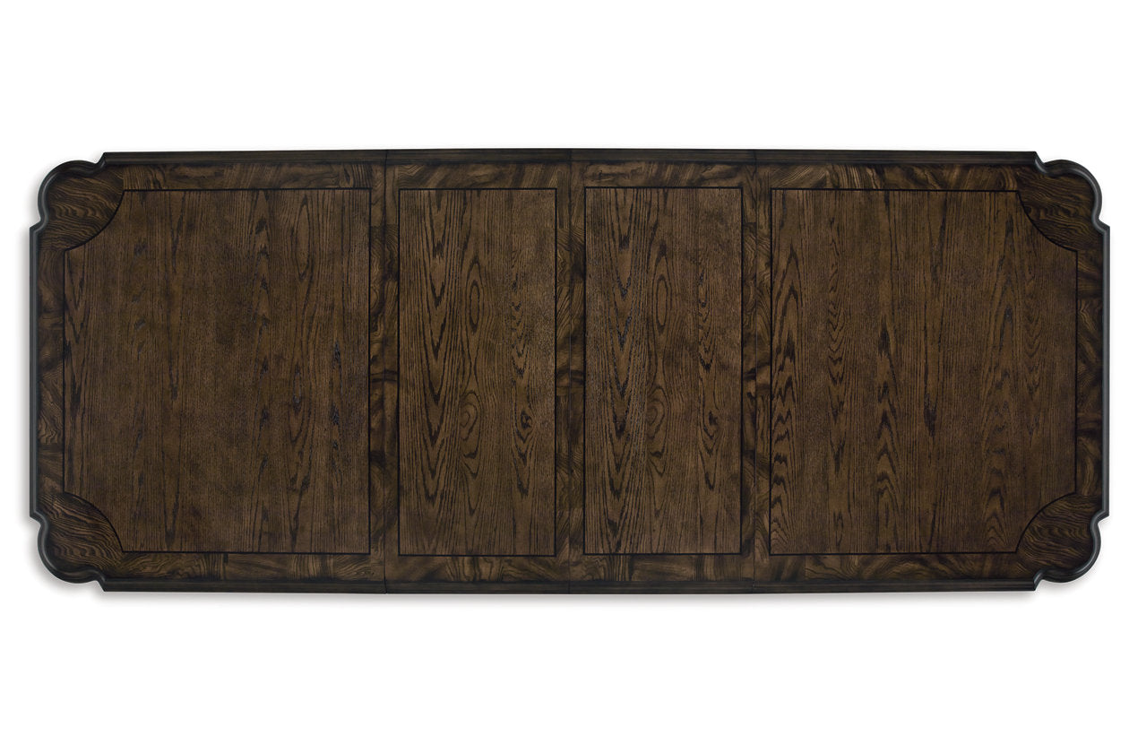 Maylee Dark Brown Dining Extension Table - Ashley - Luna Furniture