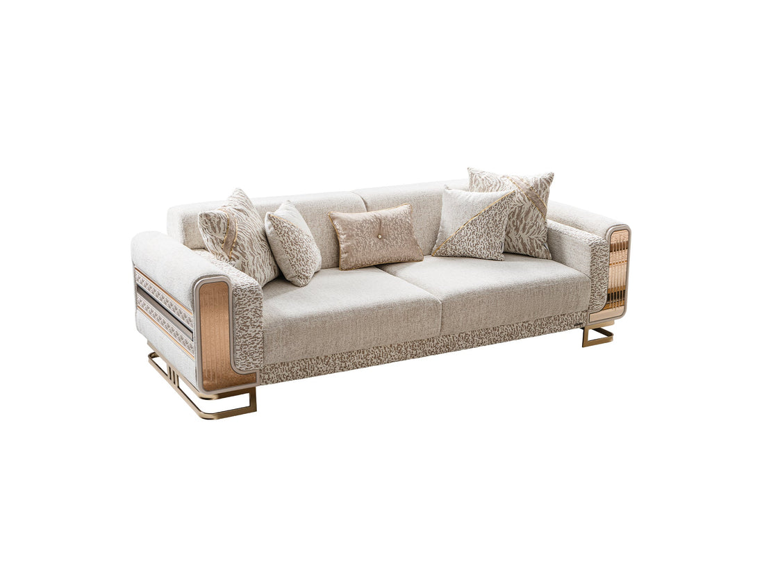 Delux Convertible Sofa in Cream