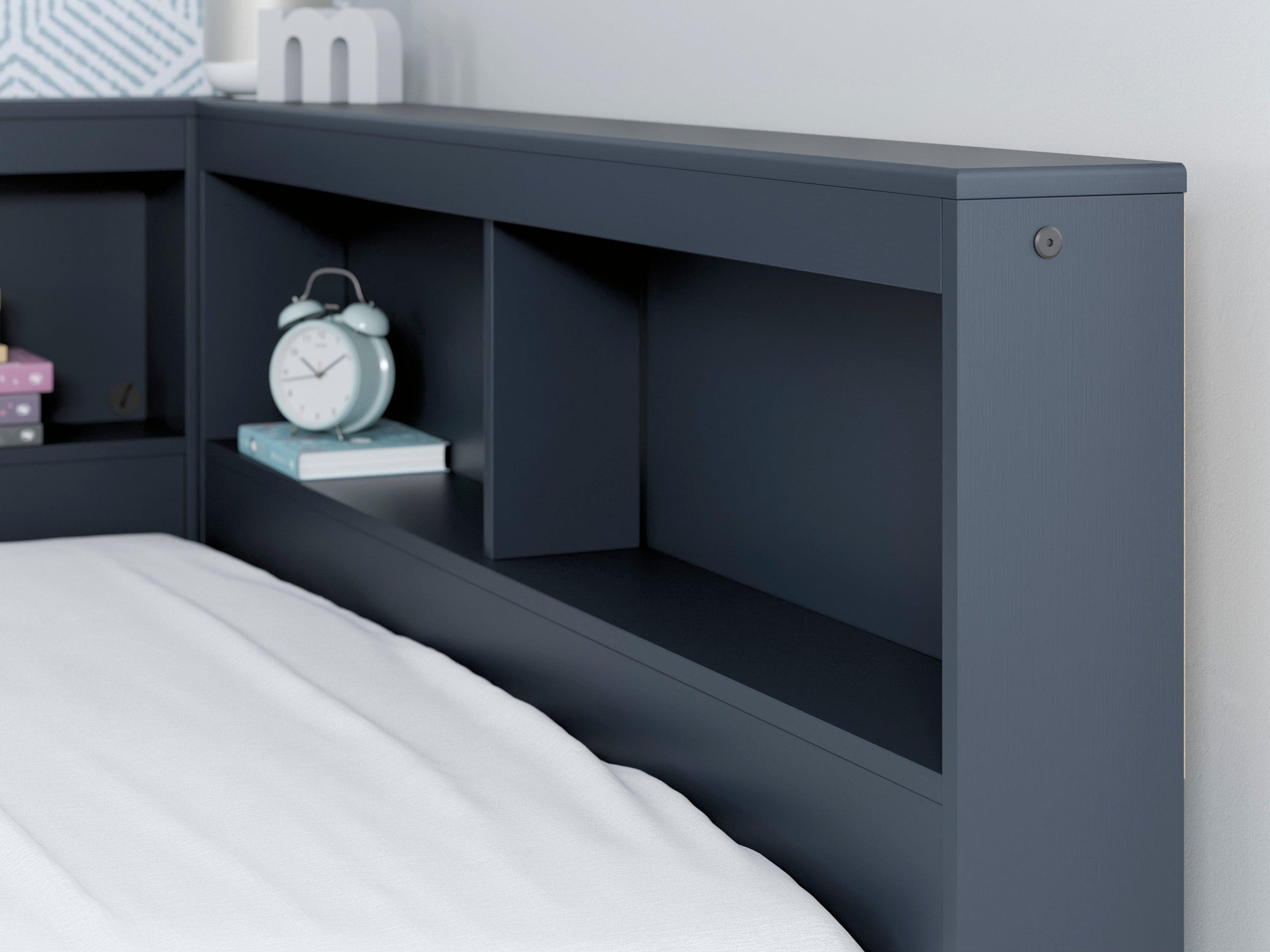 Simmenfort Navy Blue Full Bookcase Storage Bed from Ashley - Luna Furniture