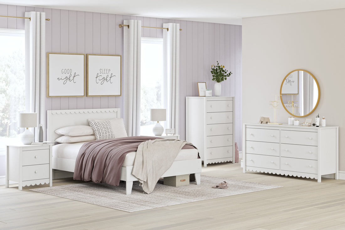 Hallityn White Youth Panel Platform Bedroom Set from Ashley - Luna Furniture