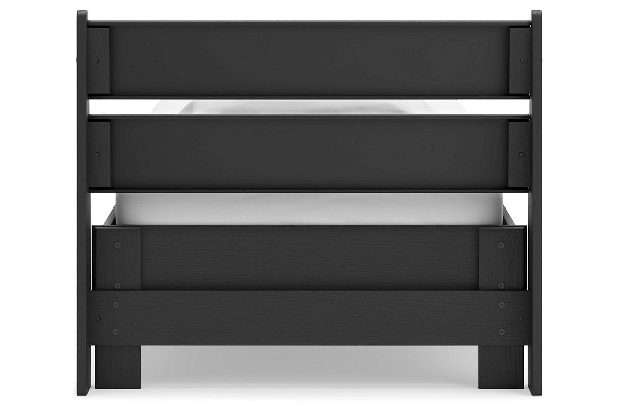 Socalle Black Twin Panel Platform Bed - Ashley - Luna Furniture
