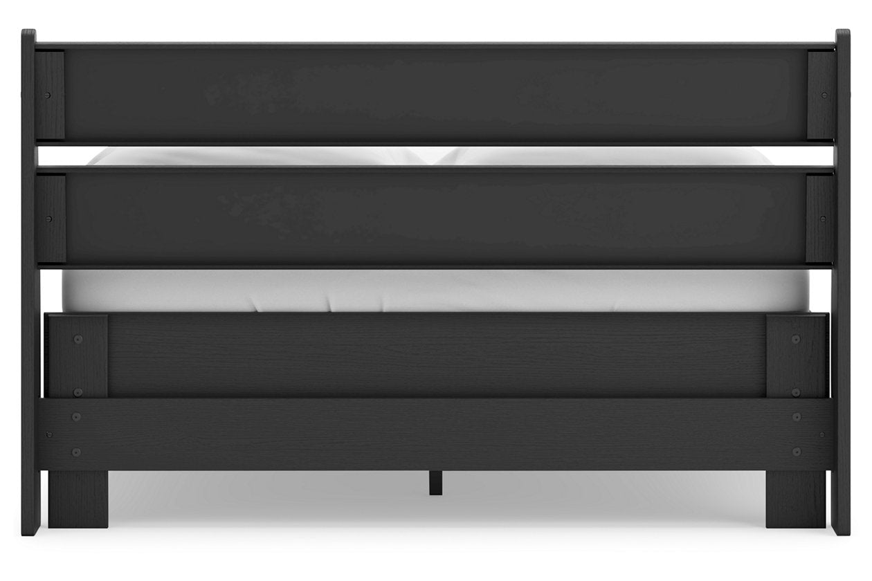 Socalle Black Full Panel Platform Bed - Ashley - Luna Furniture
