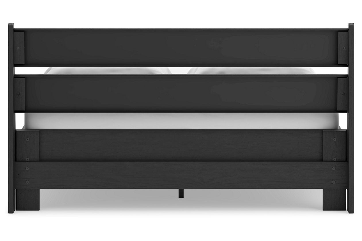 Socalle Black Queen Panel Platform Bed - Ashley - Luna Furniture