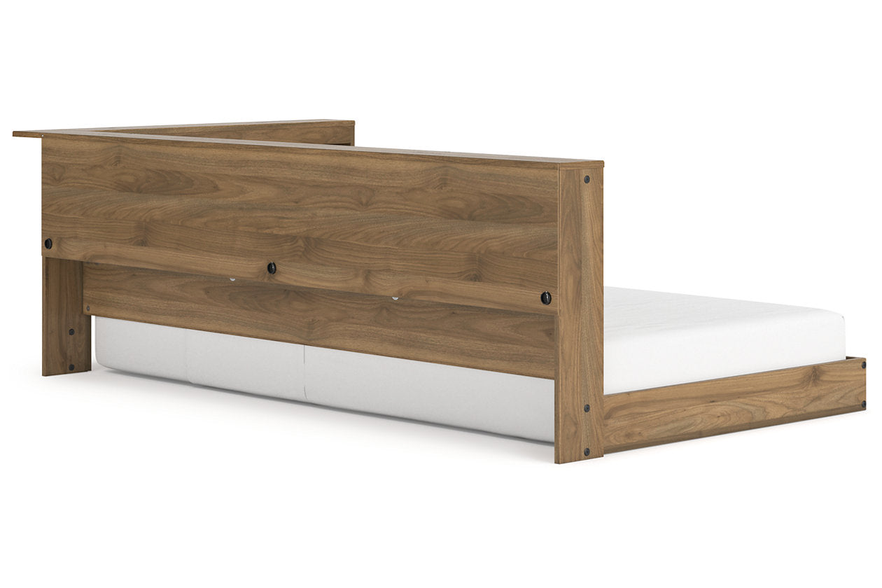 Deanlow Honey Twin Bookcase Storage Bed - Ashley - Luna Furniture
