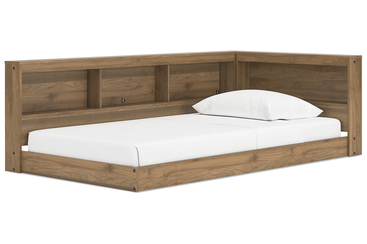 Deanlow Honey Twin Bookcase Storage Bed - Ashley - Luna Furniture