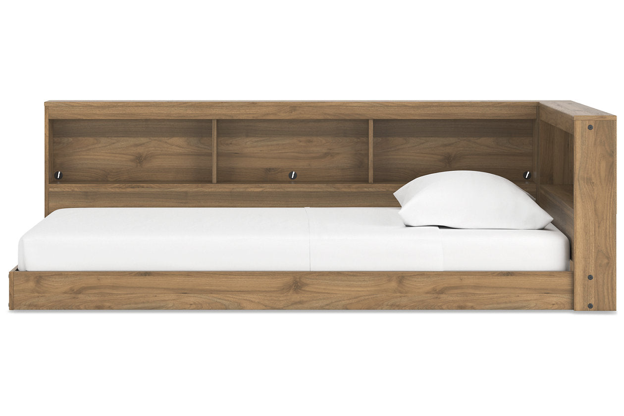Deanlow Honey Twin Bookcase Storage Bed - Ashley - Luna Furniture