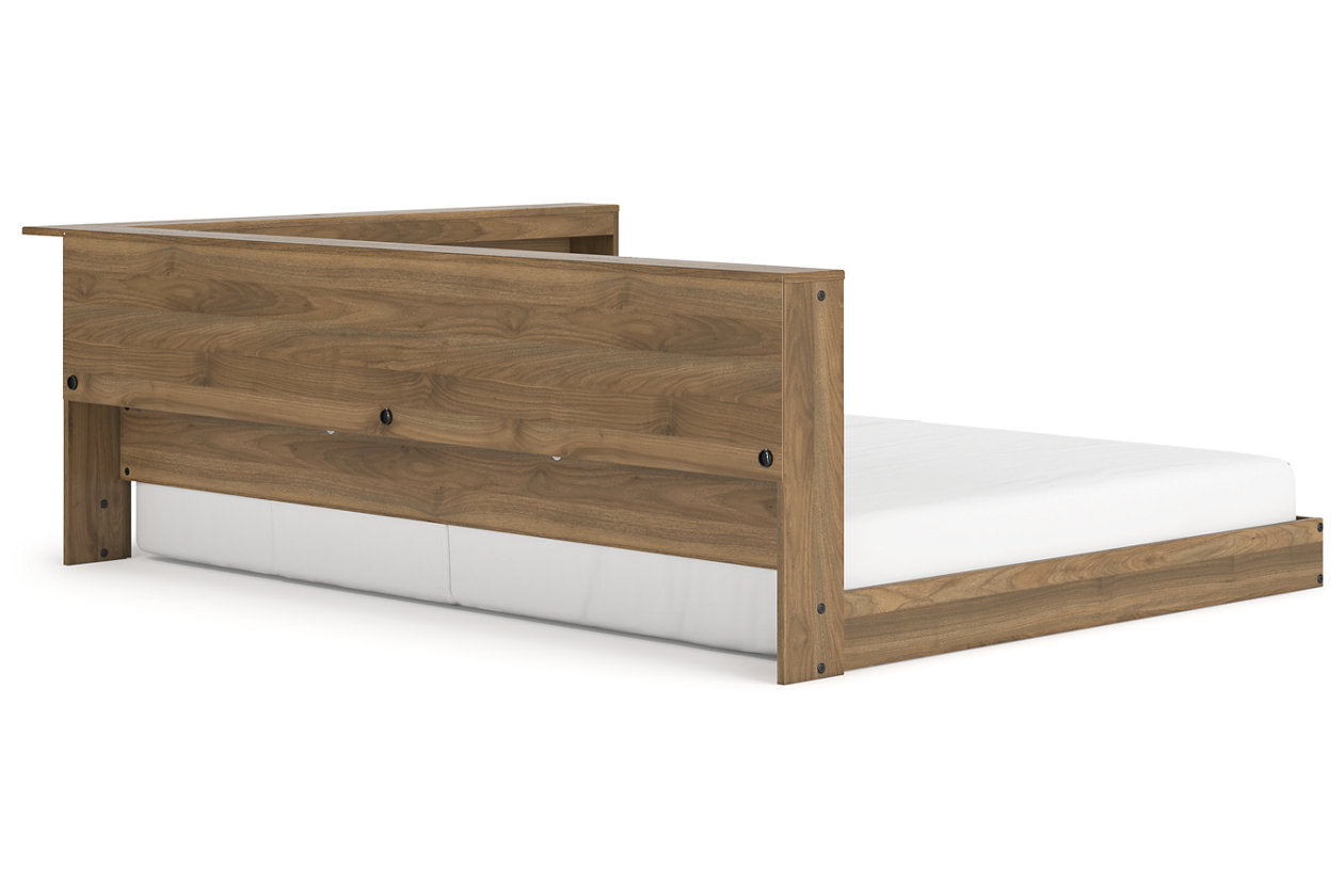 Deanlow Honey Full Bookcase Storage Bed - Ashley - Luna Furniture