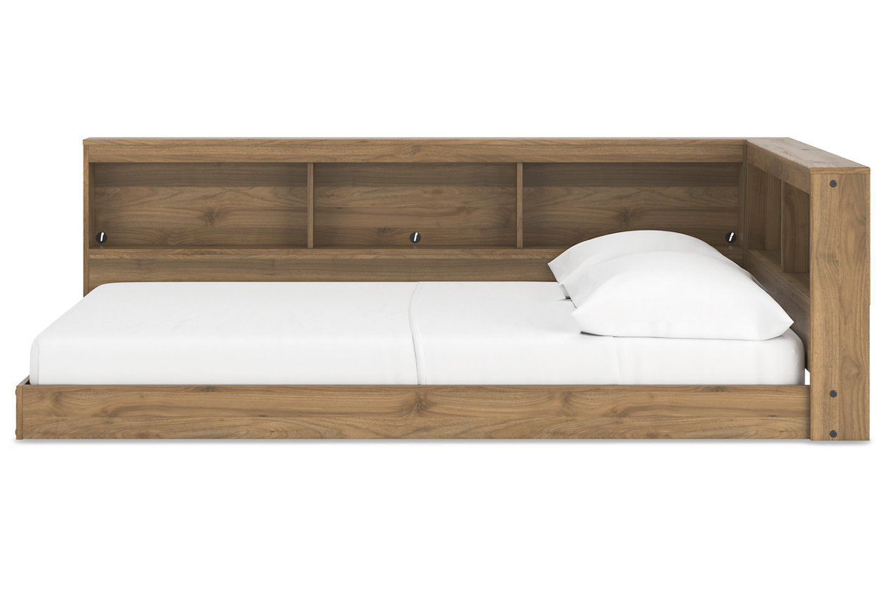 Deanlow Honey Full Bookcase Storage Bed - Ashley - Luna Furniture