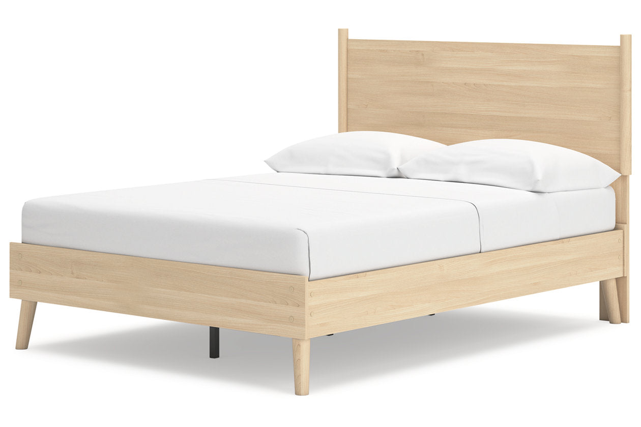 Cabinella Tan Full Platform Panel Bed - Ashley - Luna Furniture