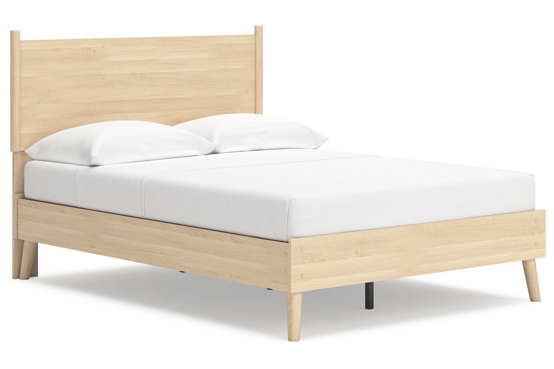 Cabinella Tan Full Platform Panel Bed - Ashley - Luna Furniture