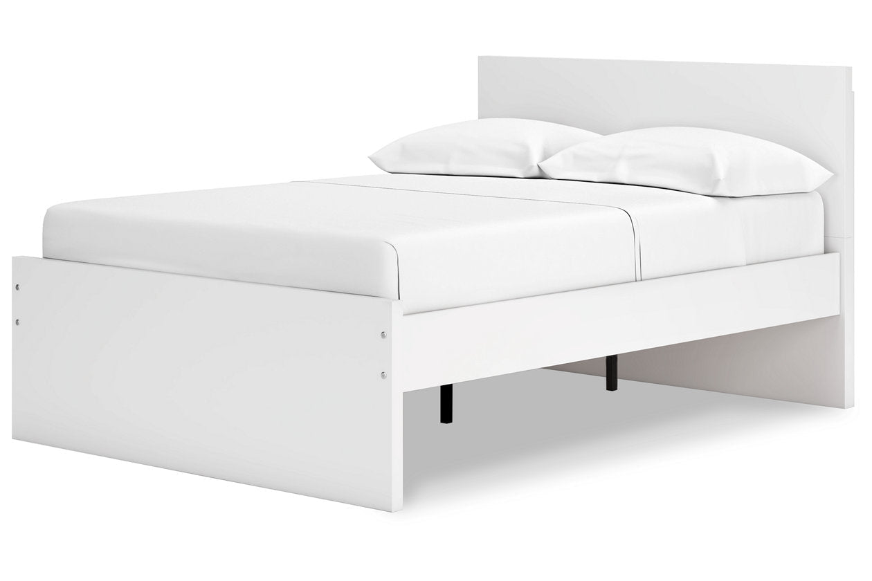 Onita White Full Panel Platform Bed - Ashley - Luna Furniture