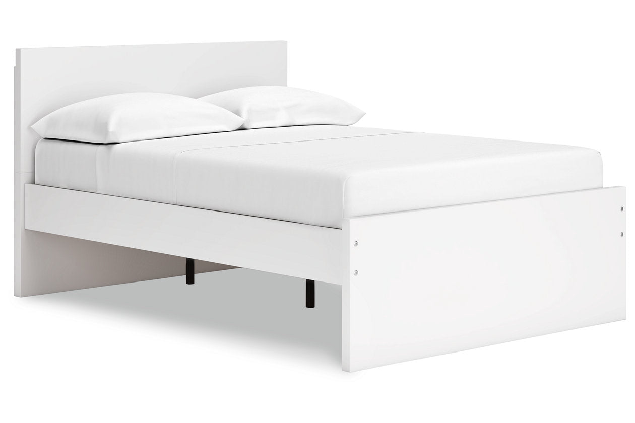 Onita White Full Panel Platform Bed - Ashley - Luna Furniture