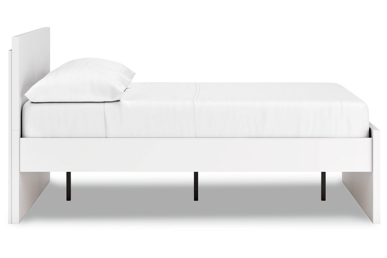 Onita White Full Panel Platform Bed - Ashley - Luna Furniture