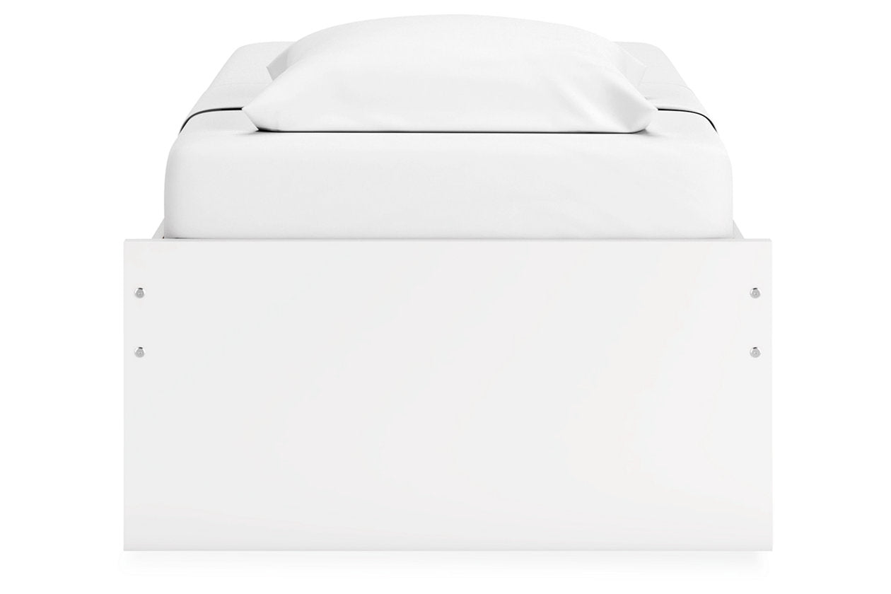 Onita White Twin Platform Bed - Ashley - Luna Furniture