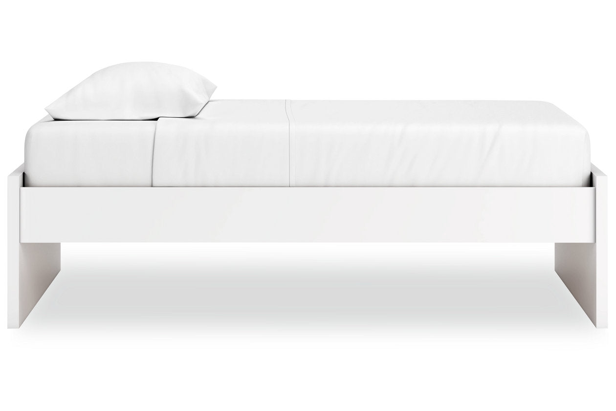 Onita White Twin Platform Bed - Ashley - Luna Furniture