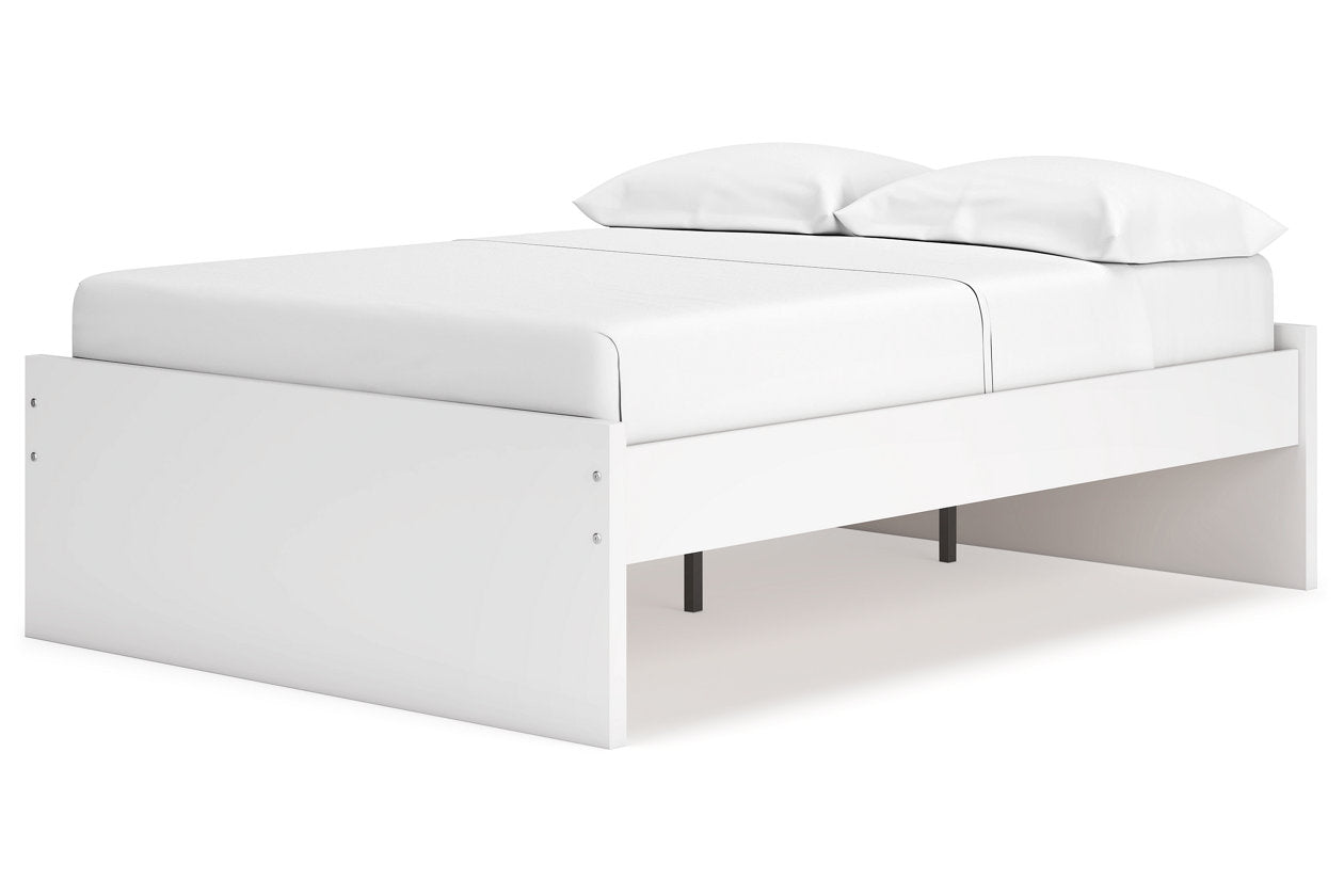 Onita White Full Platform Bed - Ashley - Luna Furniture