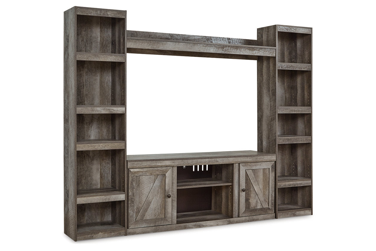 Wynnlow Gray 4-Piece Entertainment Center - Ashley - Luna Furniture