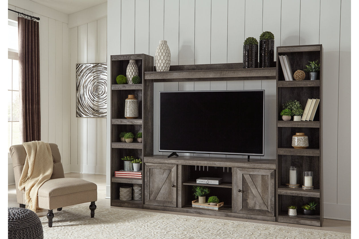 Wynnlow Gray 4-Piece Entertainment Center - Ashley - Luna Furniture