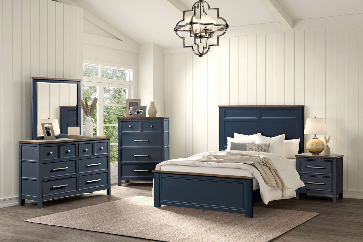Pinetop Blue/Dark Brown Youth Bedroom Set