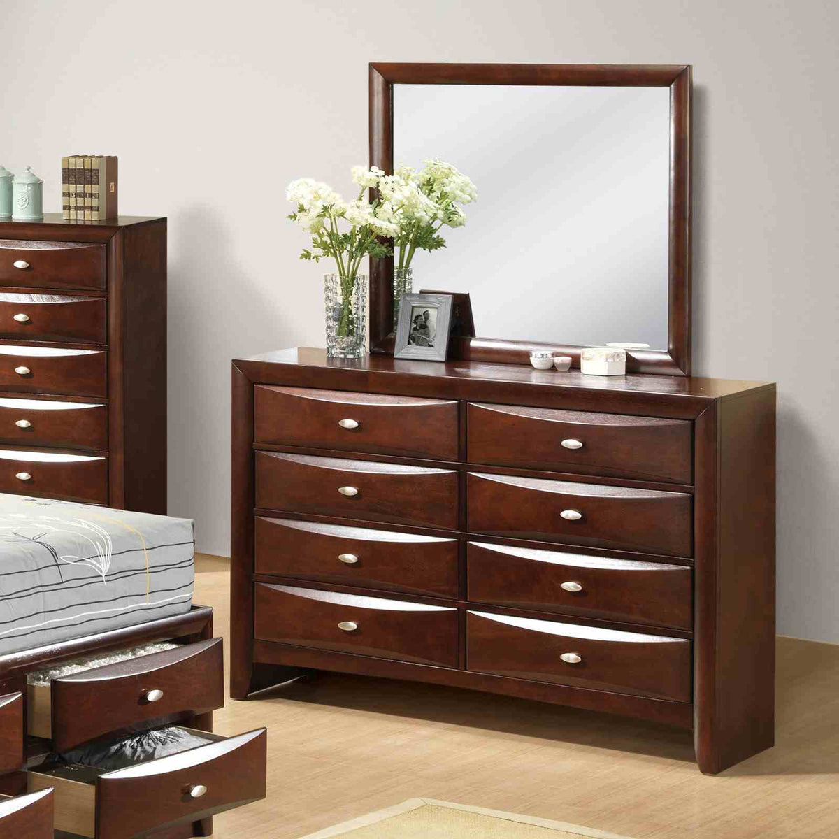Zosimo Dark Cherry Transitional Youth Bedroom Set