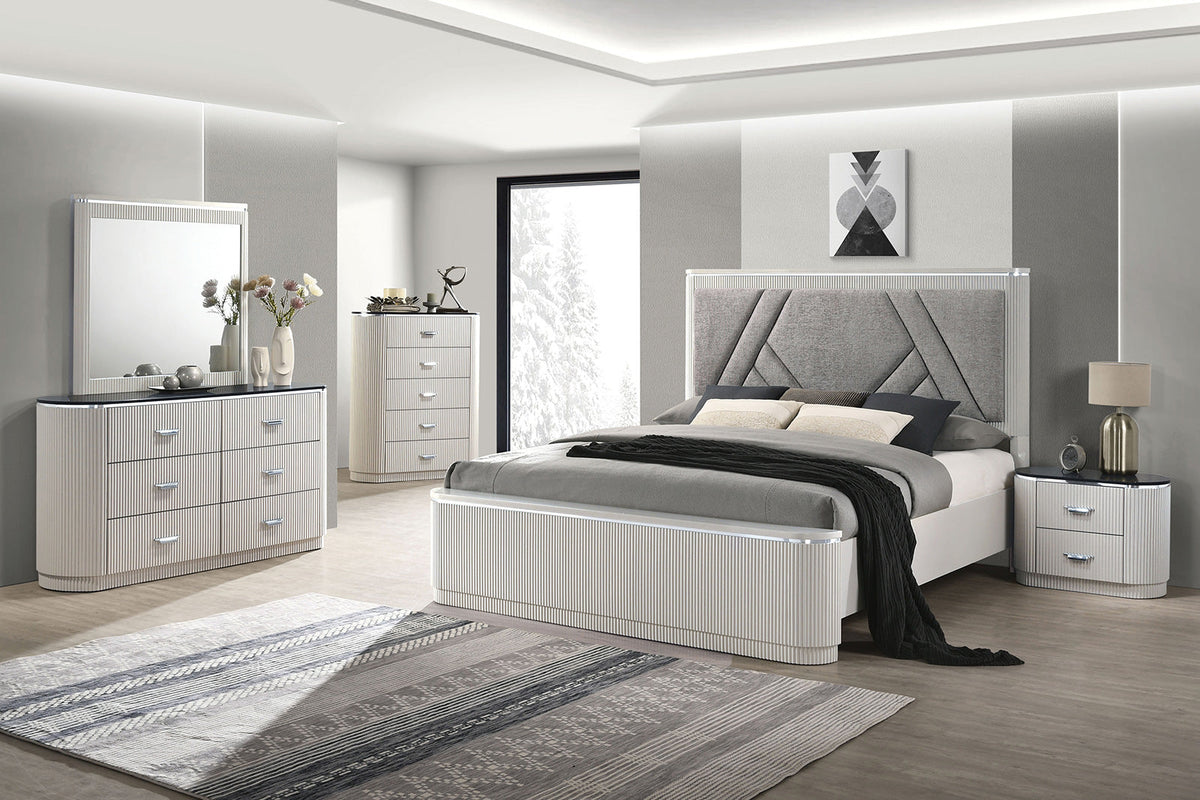 Aldgate Light Gray Contemporary Bedroom Set