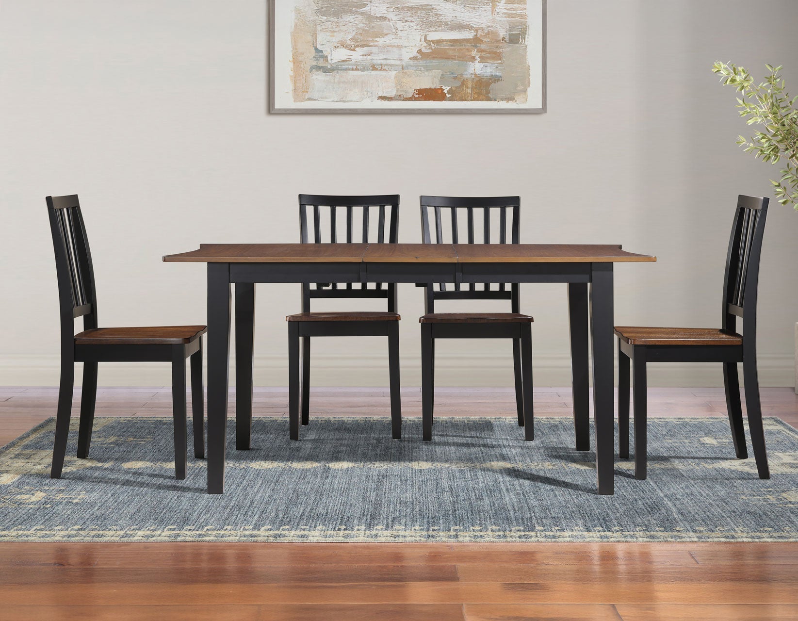 Joplin Walnut/Ebony 5-Piece Dining Set