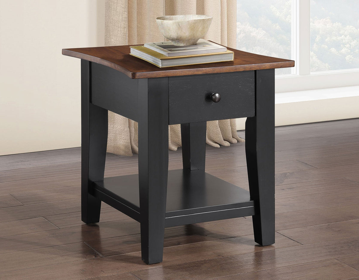 Joplin Walnut/Ebony End Table