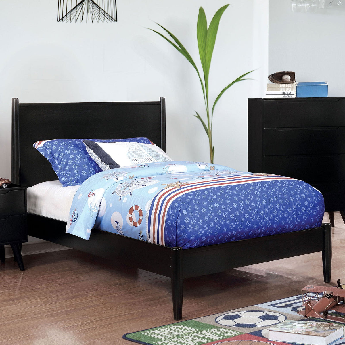 Lennart Black Mid-Century Youth Bedroom Set