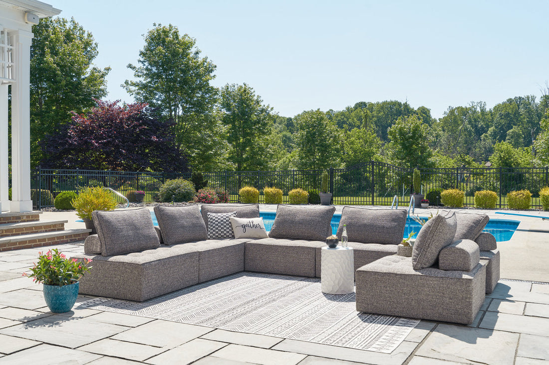 Bree Zee Brown 8-Piece Outdoor Sectional - Ashley - Luna Furniture