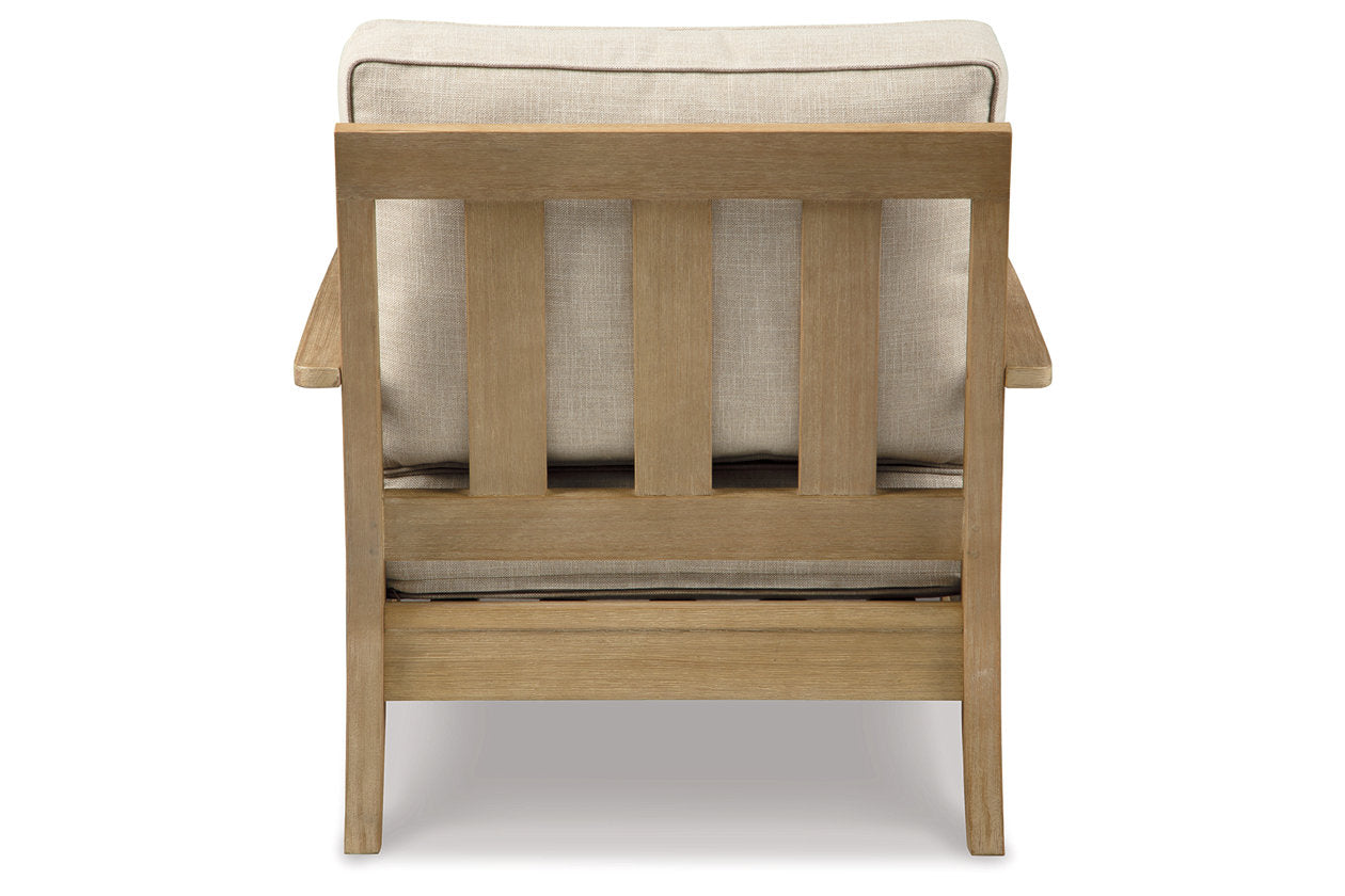Clare View Beige Outdoor Loveseat and 4 Lounge Chairs - Ashley - Luna Furniture