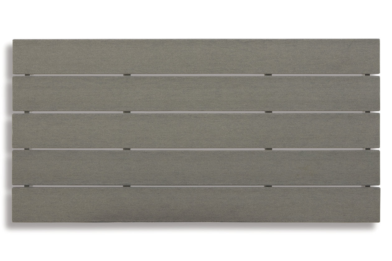 Visola Gray Outdoor Sofa, 2 Lounge Chairs and Coffee Table - Ashley - Luna Furniture