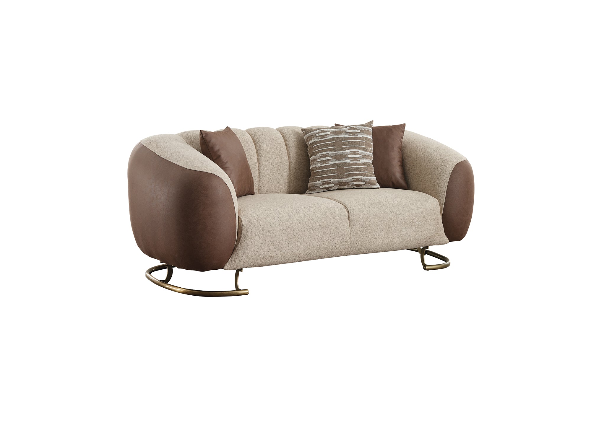 Palmera Stationary Loveseat in Cream