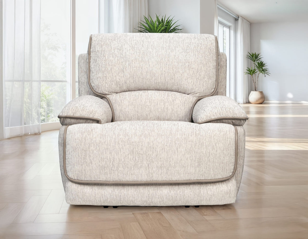Olsen 3-Piece Dual-Power Reclining Set, Dove – Sofa, Loveseat, Recliner