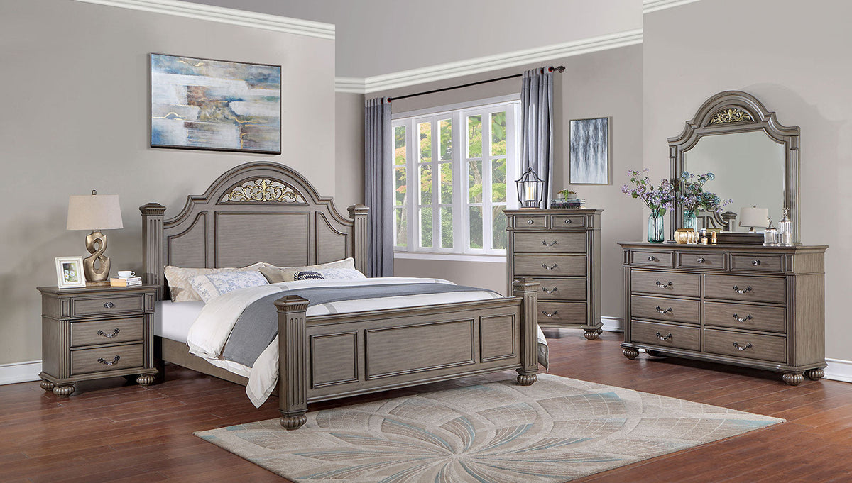 Syracuse Gray Traditional Bedroom Set
