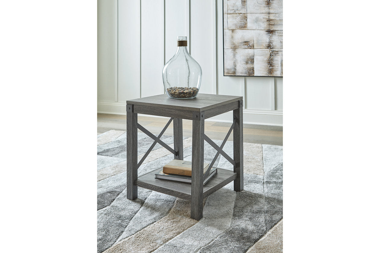 Freedan Grayish Brown Coffee Table and 2 End Tables - Ashley - Luna Furniture