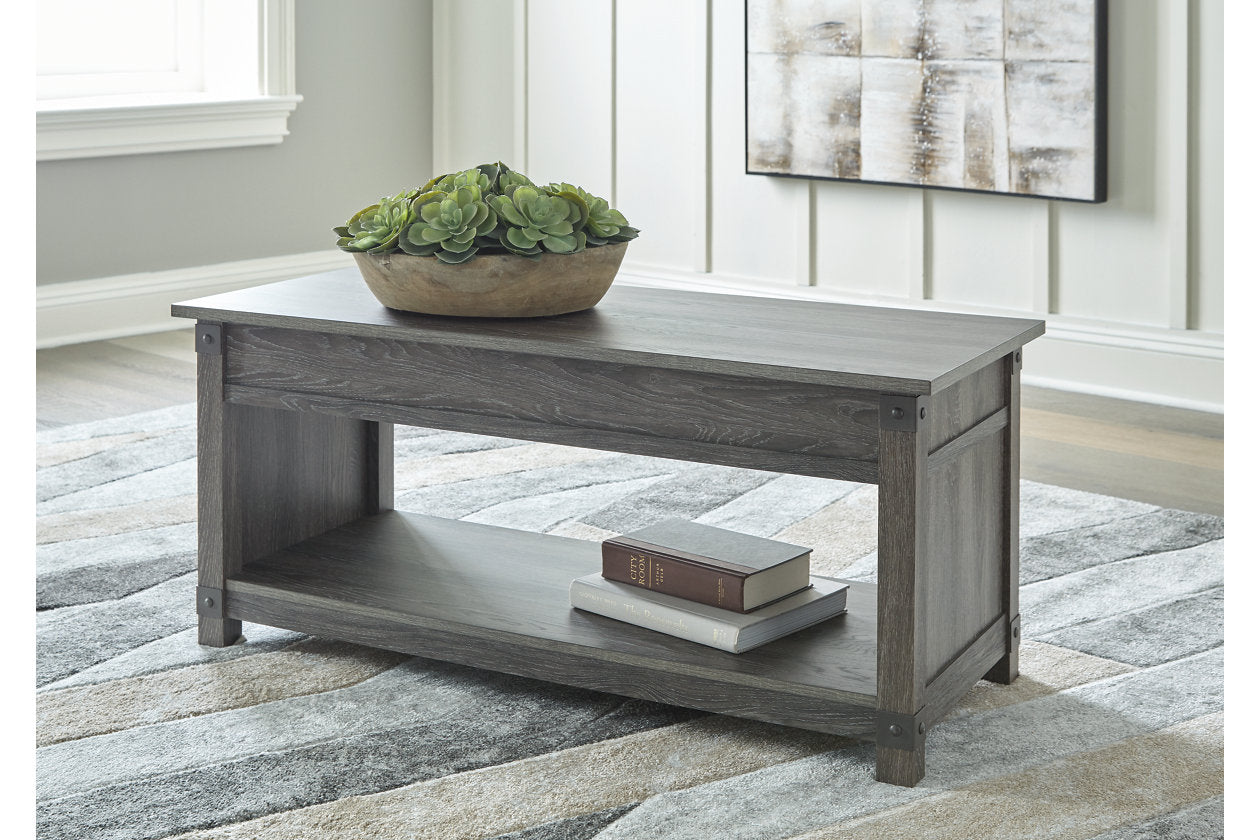 Freedan Grayish Brown Coffee Table and 2 End Tables - Ashley - Luna Furniture