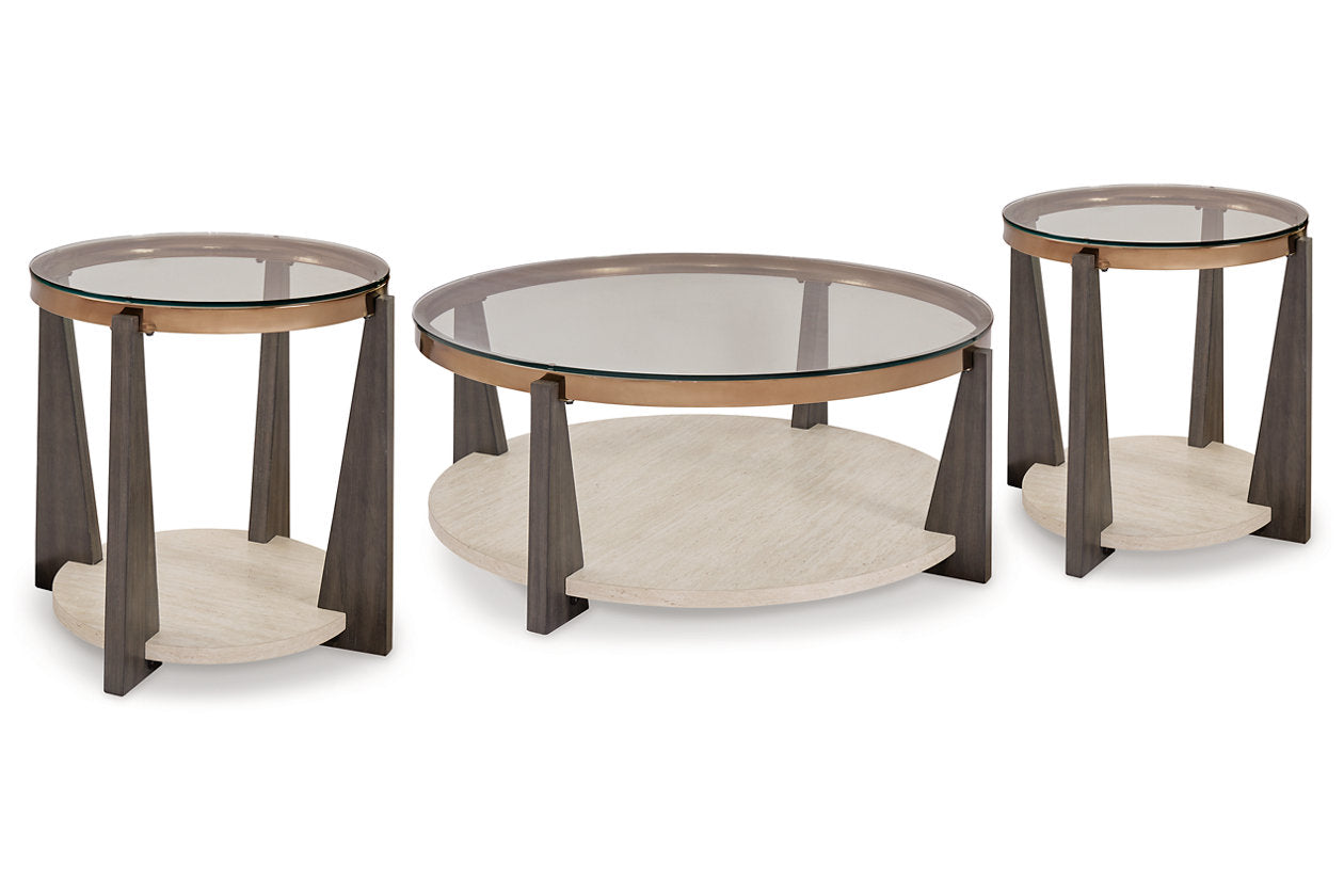 Frazwa Multi Coffee Table and 2 End Tables - Ashley - Luna Furniture