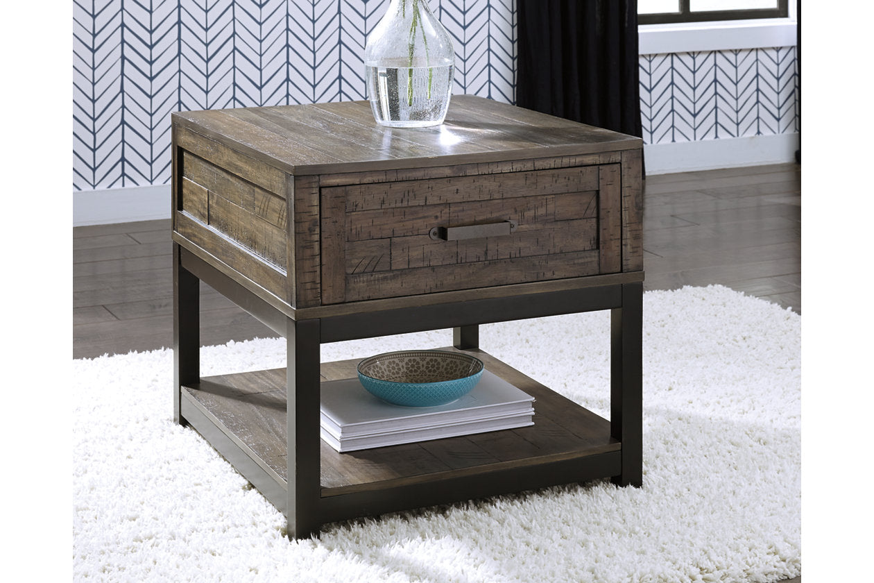 Johurst Grayish Brown Lift-top Coffee Table and 2 End Tables - Ashley - Luna Furniture