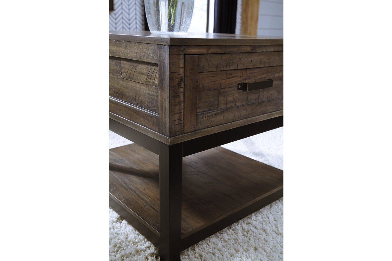 Johurst Grayish Brown Lift-top Coffee Table and 2 End Tables - Ashley - Luna Furniture
