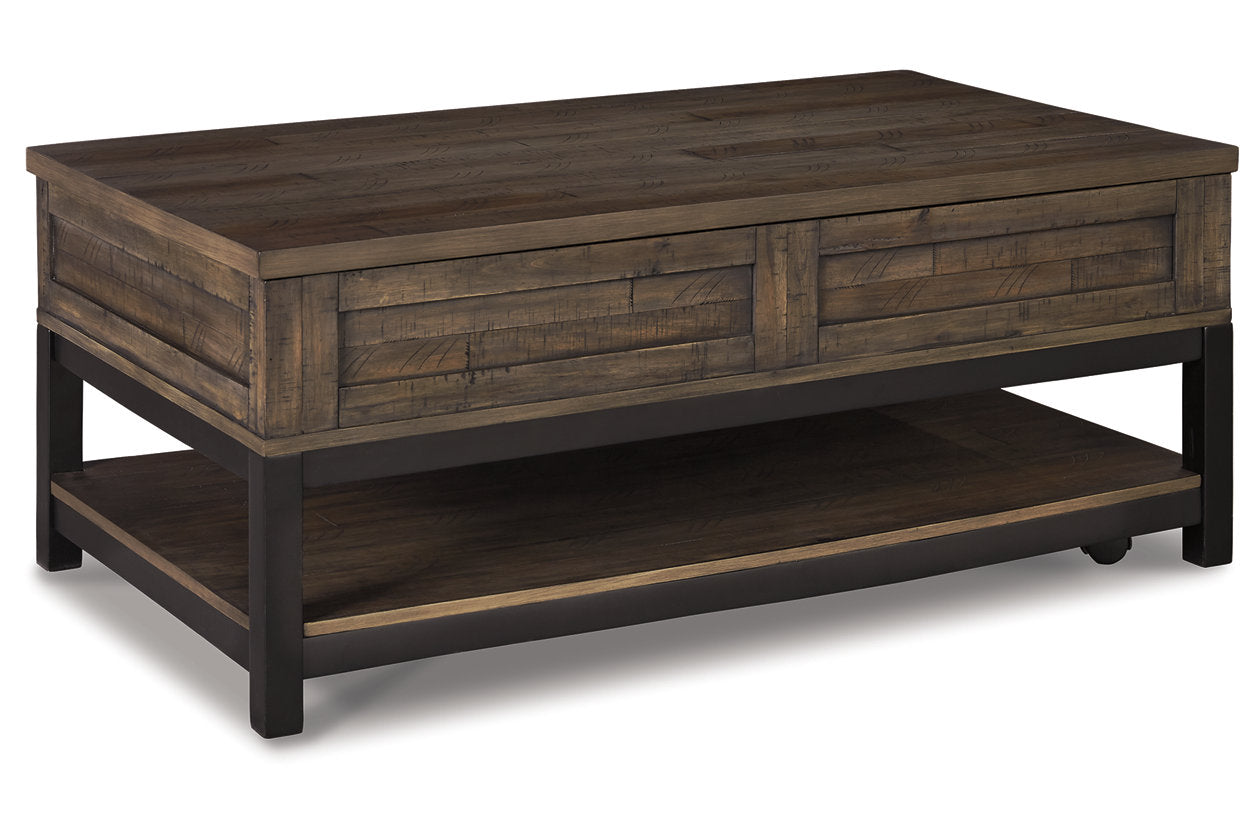Johurst Grayish Brown Lift-top Coffee Table and 2 End Tables - Ashley - Luna Furniture