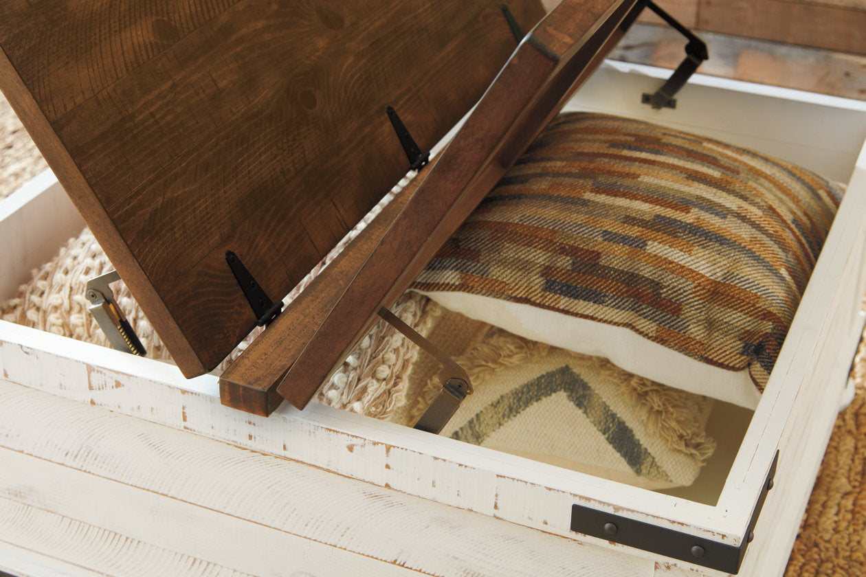 Wystfield White/Brown Coffee Table and Chairside End Table - Ashley - Luna Furniture